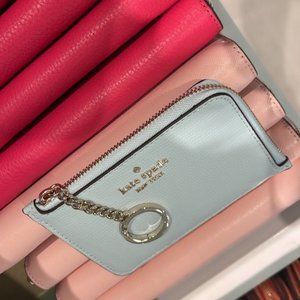 Kate Spade Darcy Medium L-Zip Card Holder Blue Glow